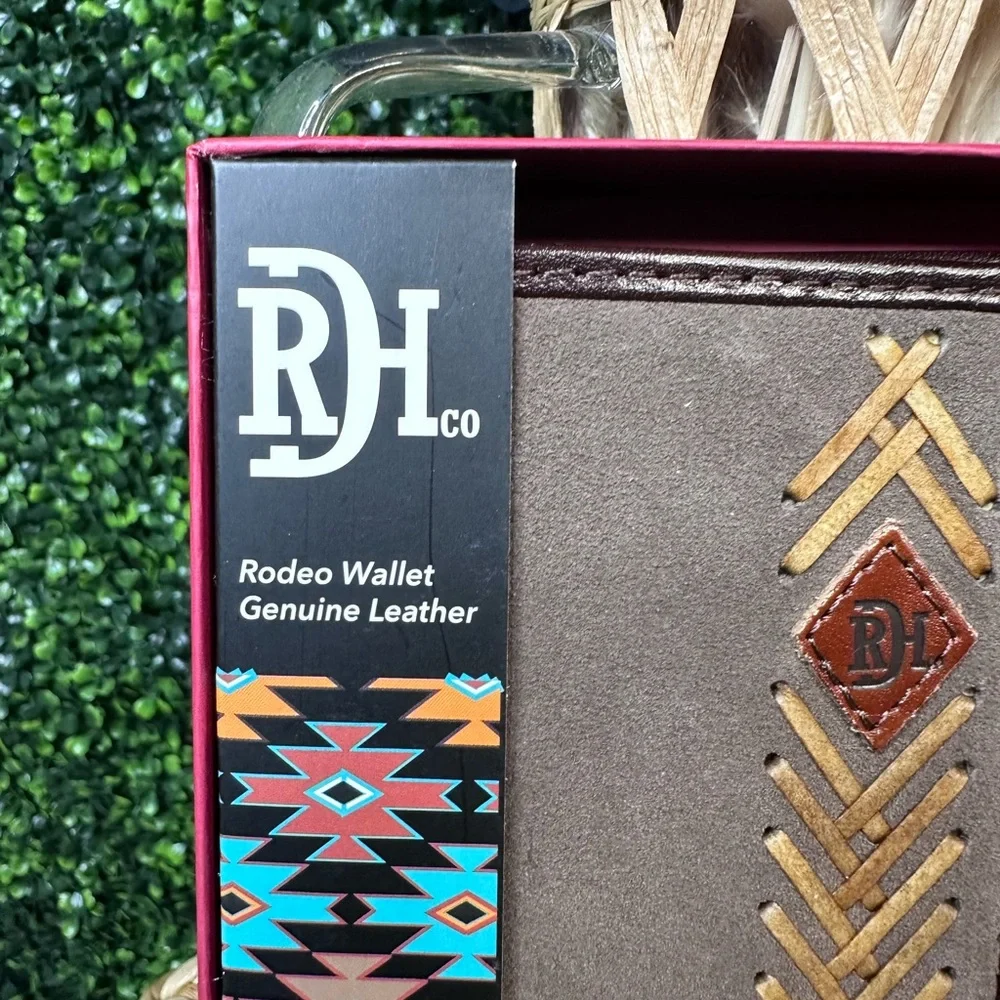 Red Dirt‎ Hat Co. Brown leather Rodeo Wallet nwt
